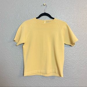 VINTAGE HAND WOVEN AMALFI IMPORTS YELLOW TEE-SHIRT